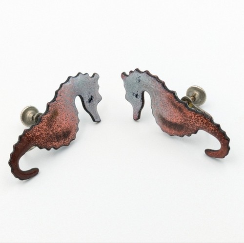 Enamel hand crafted seahorse