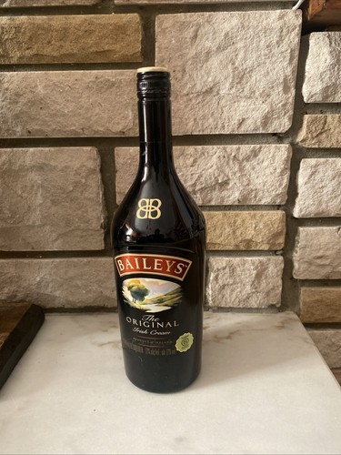 Empty baileys glass - glass, bottle