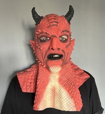 Diablo Demon Mask With Horns Halloween Horror Fancy Dress Cosplay *PLEASE READ