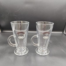 2x Baileys Latte Glasses – 15cm Hot Chocolate/Cappuccino, Excellent Condition