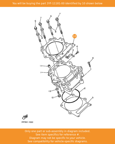 Yamaha gasket cylinder head - gasket,,