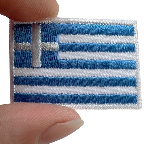Mini greece flag patch iron - greece,