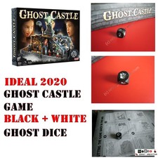 Ideal GHOST CASTLE (2020) Board Game - Replacement BLACK + WHITE GHOST DICE x1