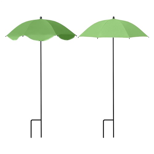 With stake garden - with,
