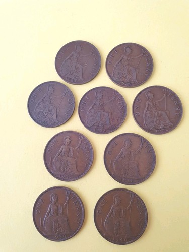 British old penny s - old, penny's