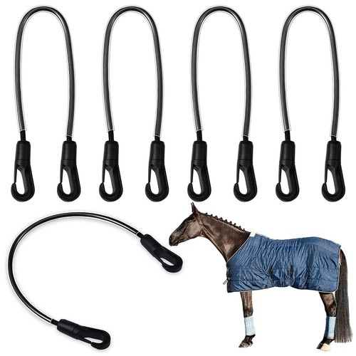 Elastic horse rug leg straps - rug,