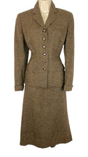 Vintage 1940s brown wool suit