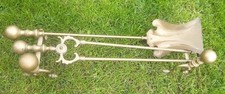 Brass Fire dogs & Companion Set Tools, Tongs & Shovel