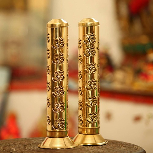 Copper brass puja agarbatti - brass,