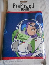 TOY STORY BUZZ AND WOODY PRE-PASTED WALLPAPER BORDER 5 YARDS