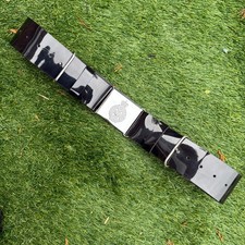 Belt Waist Royal Green Jackets RGJ British Army Black Plastic PVC, Metal Buckle