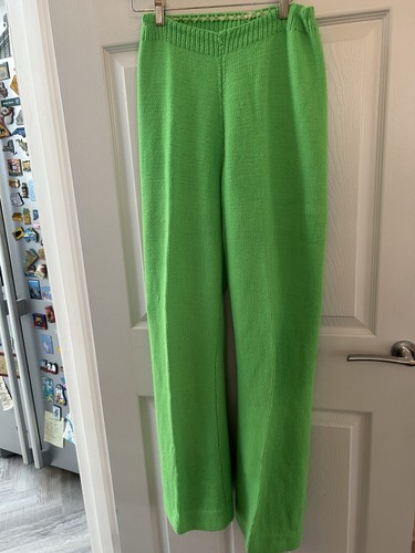 Handknit emerald green wool - green,
