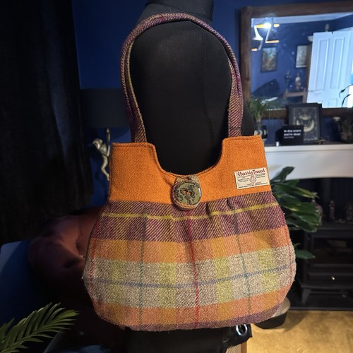 Harris tweed handbag orange - tweed,