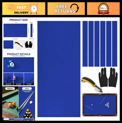 8ft pool table felt - 8ft,