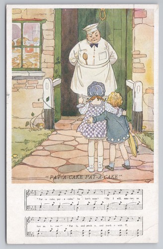 Postcard antique music pat - music, a