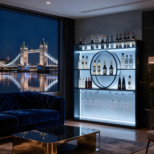 Led wine rack - led, wall