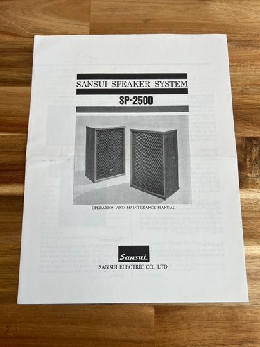Vintage sansui 2500 - sansui, speaker