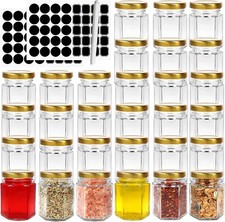3 Oz Hexagon Glass Jars with