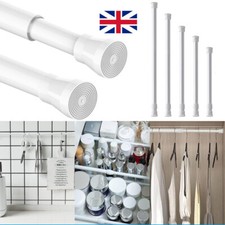 Spring Loaded Extendable Telescopic Net Voile Tension Curtain Rail Pole Rod Rods