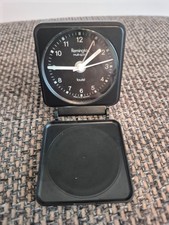Vintage BRAUN Quartz Travel Alarm Clock Type Black Made in Germany