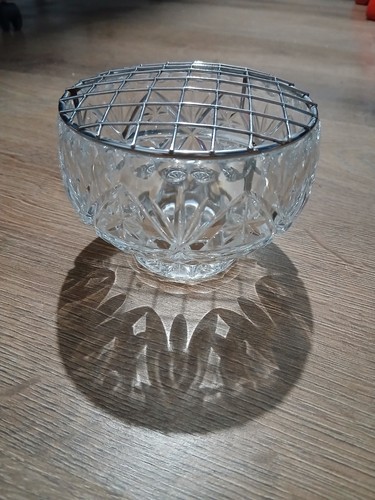 Vintage cut crystal rose - 4.5",