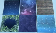 Background Backing Papers, All Double sided Papers. 5 x 5 inches.