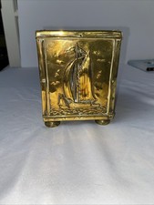 Vintage Embossed Brass Ship