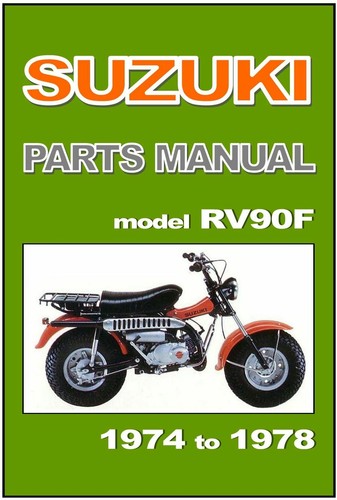 Suzuki parts manual rv90 rv90f - parts,