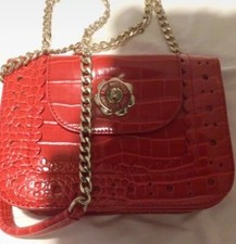 mochino Handbag With Gold Chain Strap Logo New With Dustbag