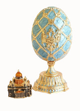 Copy Faberge Egg Blue Clear