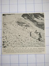 Giant blocks of marble on the way to the world's workshops Carrara   c 1920