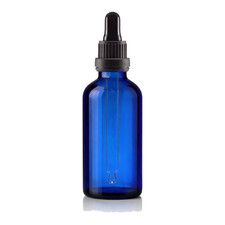 Blue Glass Dropper Bottles