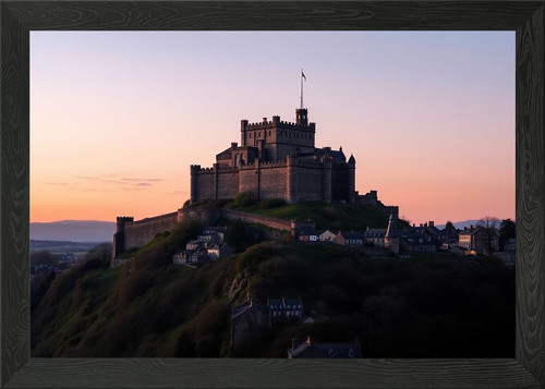 Edinburgh castle hill framed - edinburgh,
