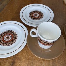 Swinnertons Ironstone AZTEC Set Of 6 Plates 6 Cups And Saucers  