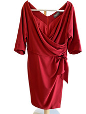 Bombshell Bright Red faux wrap