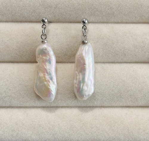 Baroque pearl drop earrings - baroque,