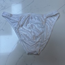 Mens Lads KINIKI white nylon briefs  Size L  Vintage Rare BNWOT high cut 