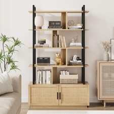 Wood Bookcase Room Divider
