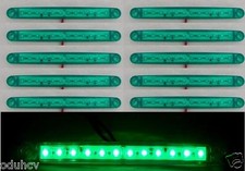 10 x 12V LED Green Side Marker