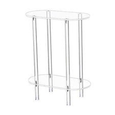 Acrylic Small Table 2 Tiers Simple Easy Assembly for Restaurant Hotel Office