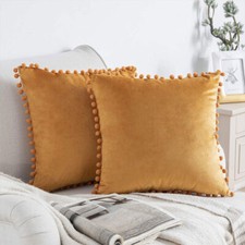 UK STOCK Pom Poms Plain Velvet