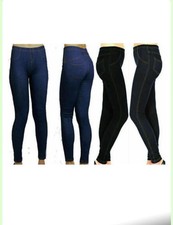 Womens Stretchy Denim Look