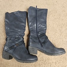 Pavers Navy Blue Leather Lined