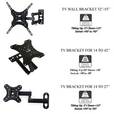 TV Wall Bracket Stand Tilt & Swivel for 32 37 40 42 43 50 55 Inch Monitor LCD UK
