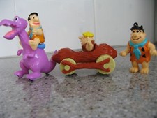 Vintage Flintstone Figures Fred,  Barney & Dino  Hanna Barbera 1993/94