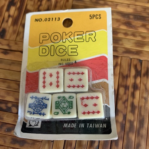 Vintage set poker dice - set,
