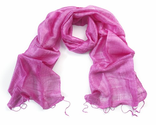 Sugar pink silk scarf - silk,