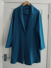 M&S Womens Longline Turquoise Blue Coatigan UK Size 18