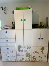 IKEA Stuva Folja Children Wardrobe And Drawers White Nursery