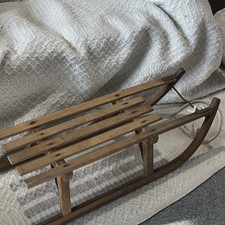 VINTAGE WOODEN SNOW SLEDGE WINTER XMAS SHOP window display Prop Stage Theatre